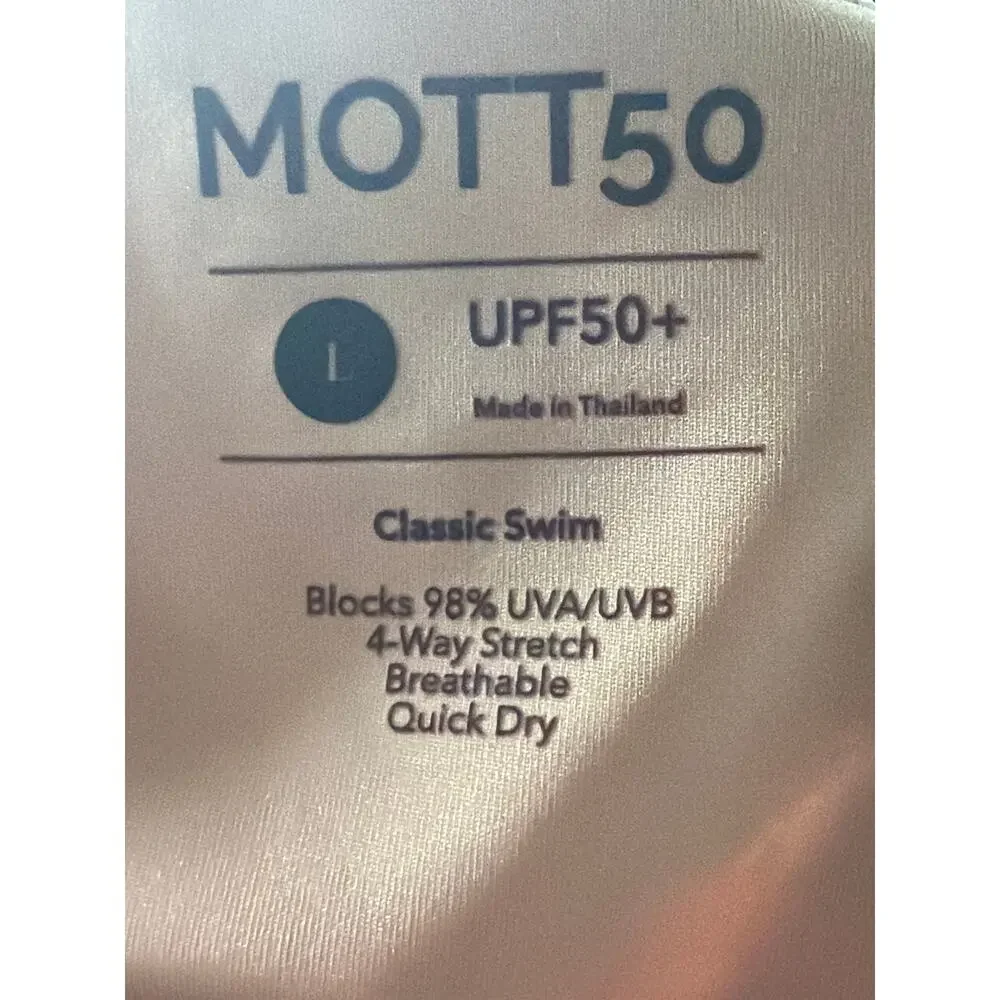 MOTT50 Joana L'Orangerie Print High Rise Swim Bottom NWT UPF 50+ Size L